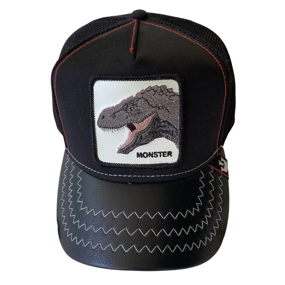 Goorin Bros Monster T-Rex Tyrant King Trucker Hat Leather Snapback The Farm